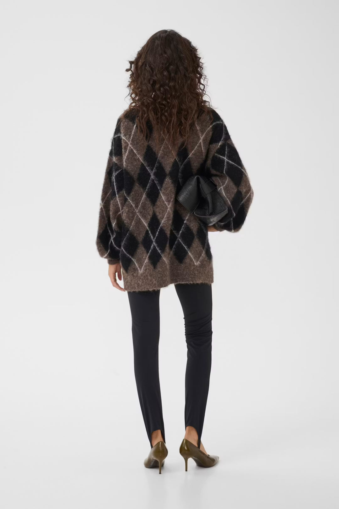GZsida multi long pullover - Black/Chestnut/Ivory