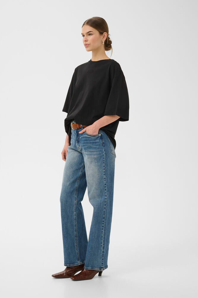 GZjade HW straight jeans NOOS - Washed mid blue