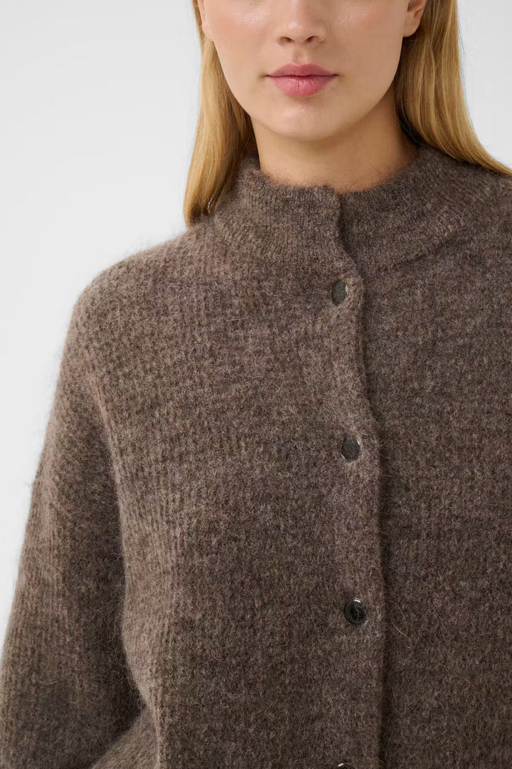 Alphagz Short Cardigan Noos - Chestnut Melange