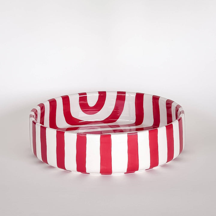 Stripes bolle - Stor - tramonto red