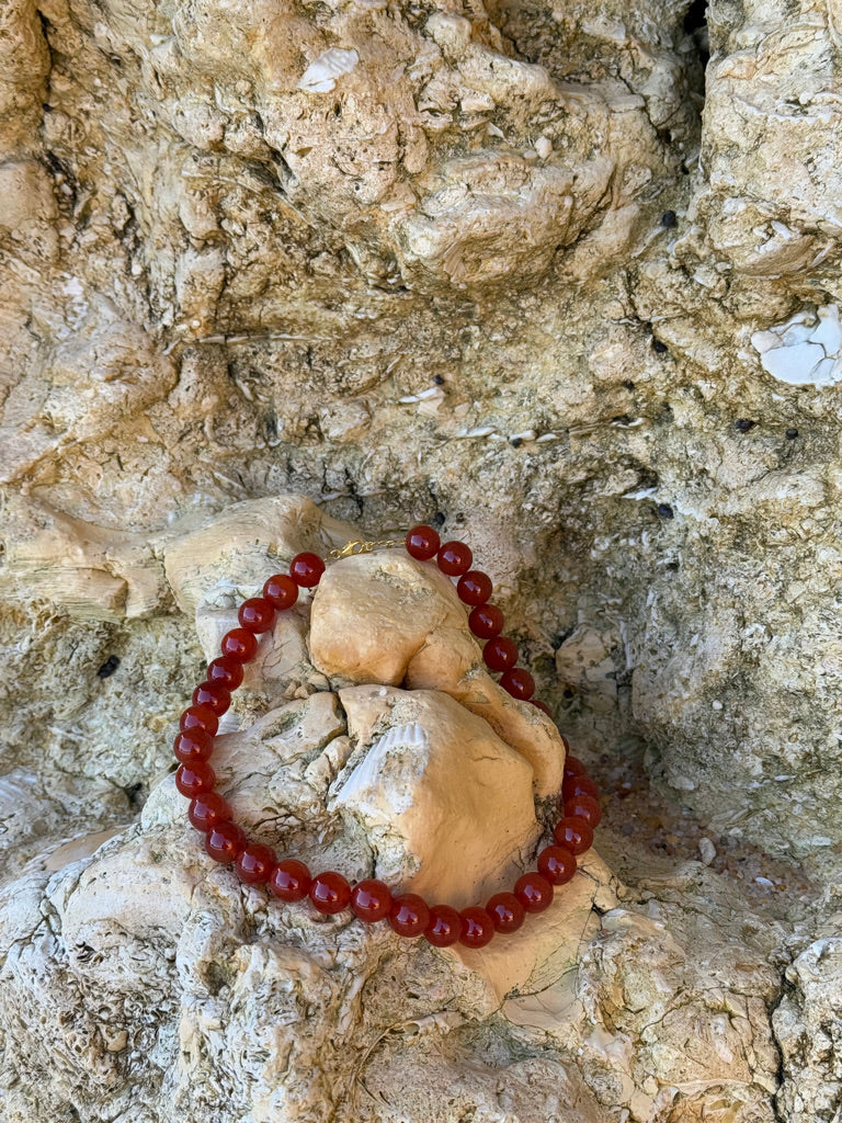 Halskjede - Faro - Red Jade
