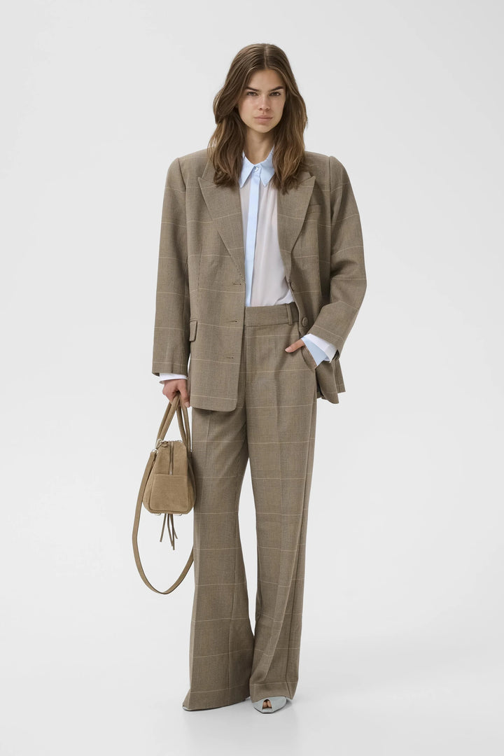 GZevaldi blazer - Pale khaki check