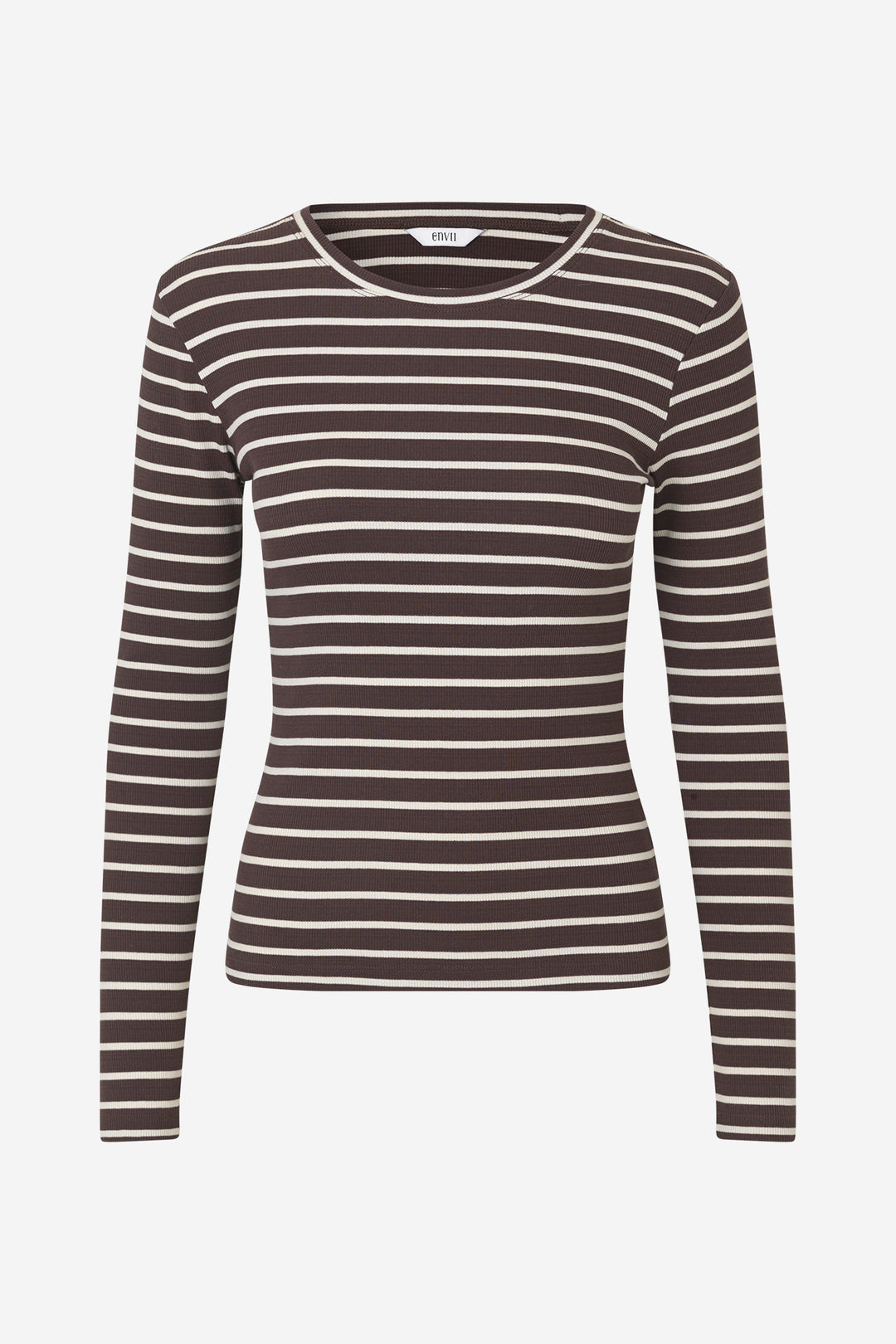 Enally Ls O-N Tee St 7262 - Moonstruck/Chocolate