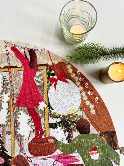 A DAY IN DECEMBER - Rundt puslespill med 1000 brikker