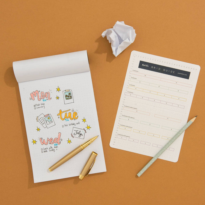 Dot Grid Practice Pad - 100 Tear-Off Sheets