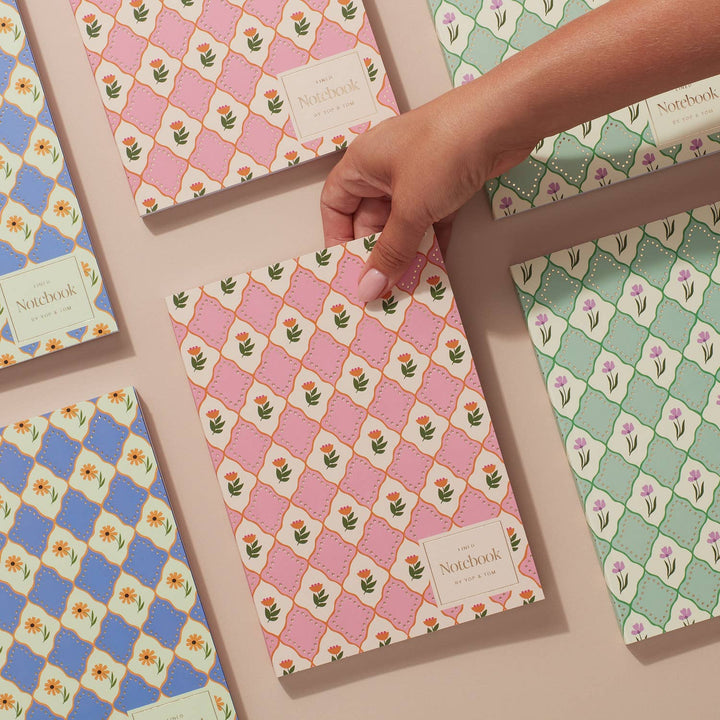 Luxe Pattern Notebook - A5 Softcover - Pink