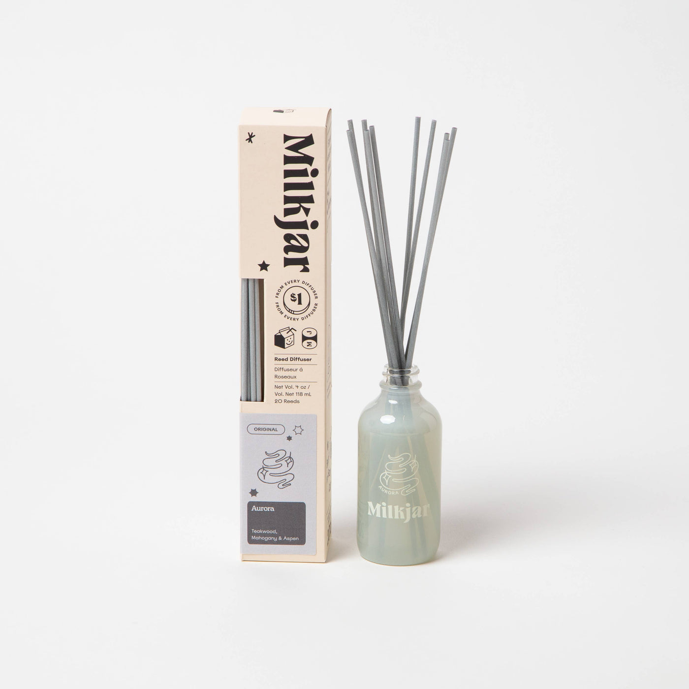 Aurora - Mahogany, Teakwood & Aspen - 4 oz Reed Diffuser