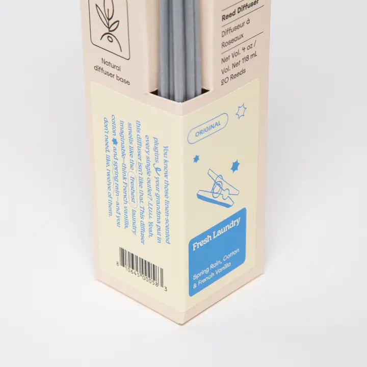 Fresh Laundry - Rain, Cotton & Vanilla - 4oz Reed Diffuser