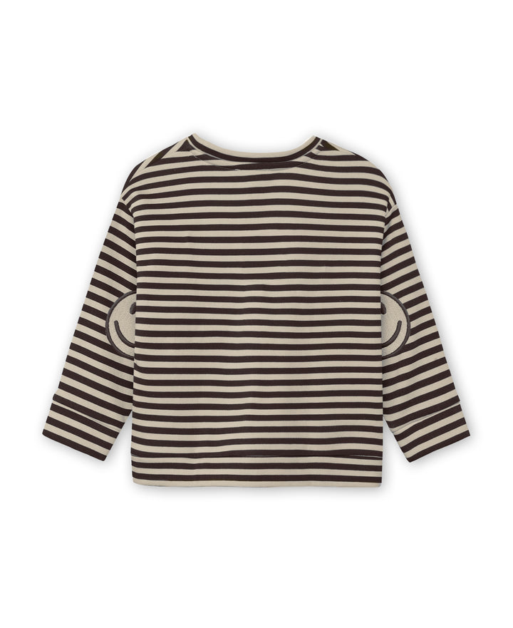 Alvin Ls Stripe Sweatshirt - Coffee Bean / Sandshell