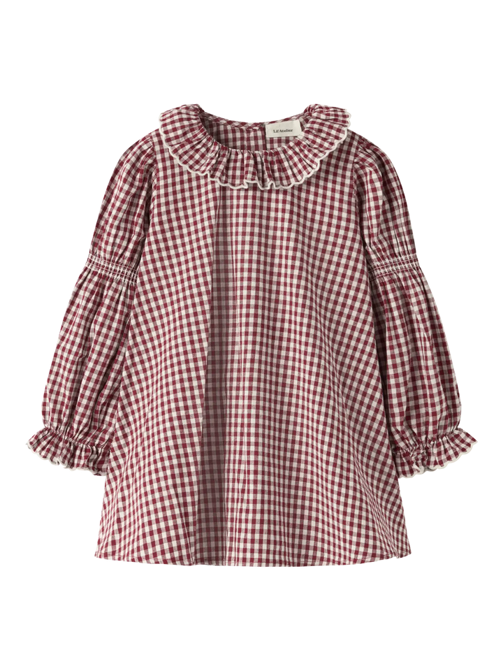Nmfroanne Ls Loose Dress Lil - Biking Red
