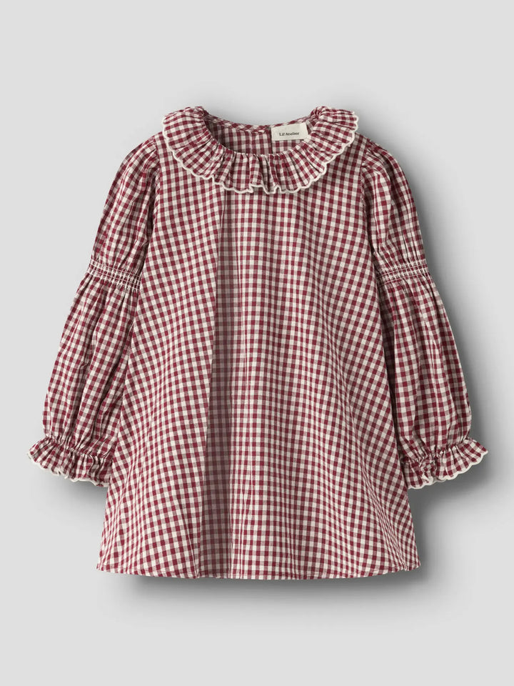 Nmfroanne Ls Loose Dress Lil - Biking Red