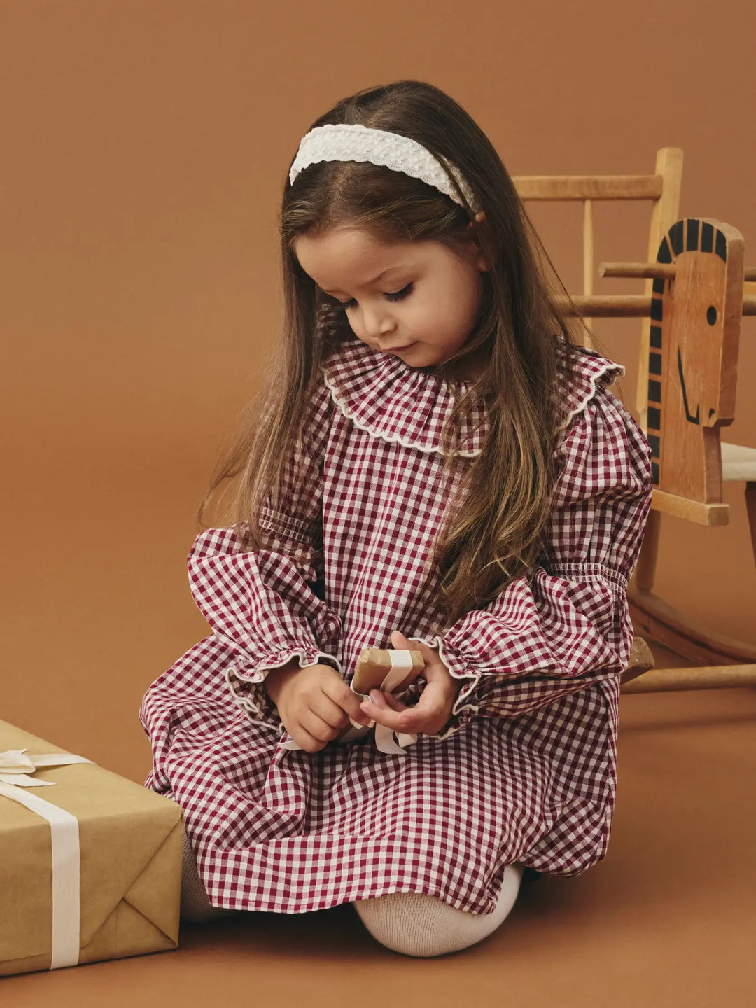 Nmfroanne Ls Loose Dress Lil - Biking Red