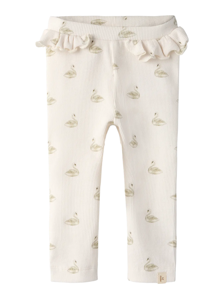 Nbfgavo Efi Slim Legging Lil Noos - Pastel Parchment Swan