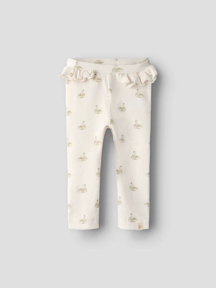 Nbfgavo Efi Slim Legging Lil Noos - Pastel Parchment Swan