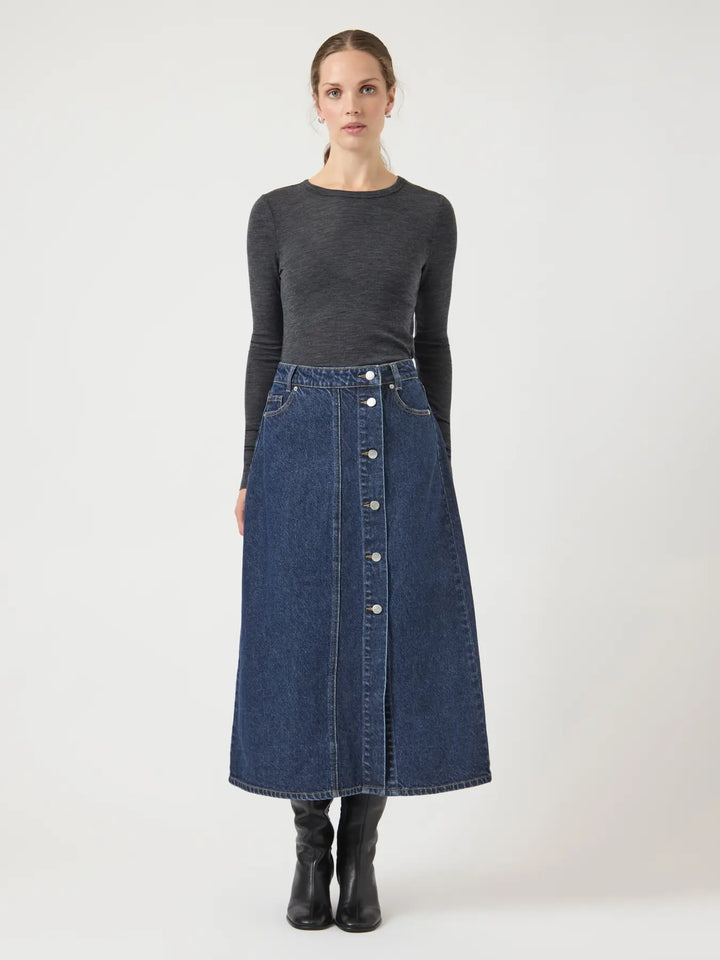 Yassorina mw long denim skirt s.