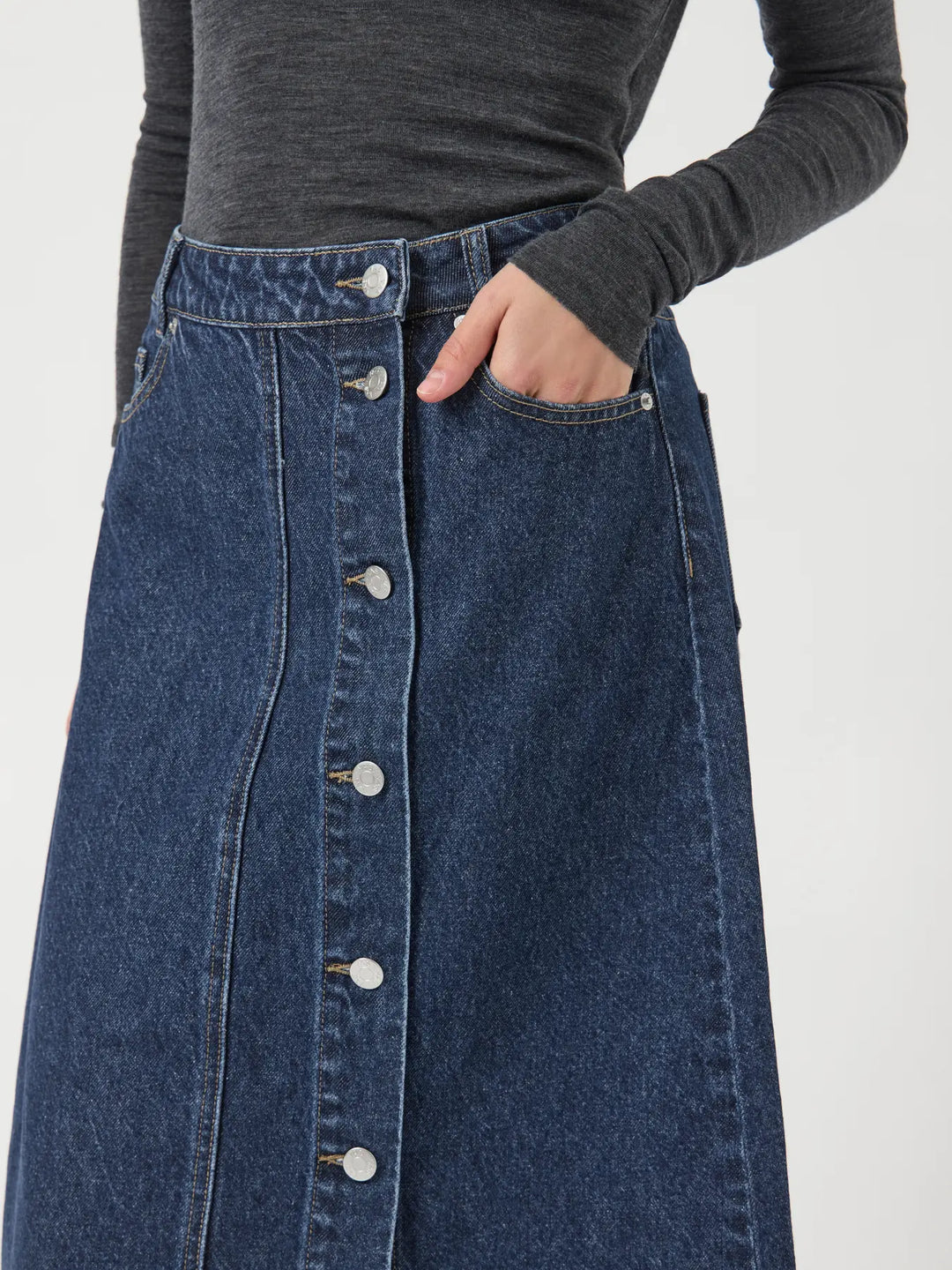 Yassorina mw long denim skirt s.