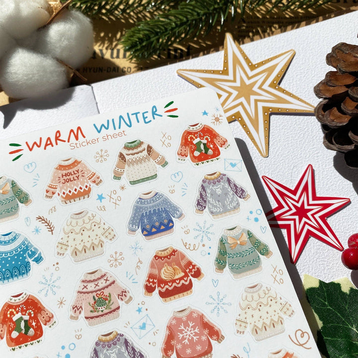Warm Winter Mini Sweaters | Klistremerker