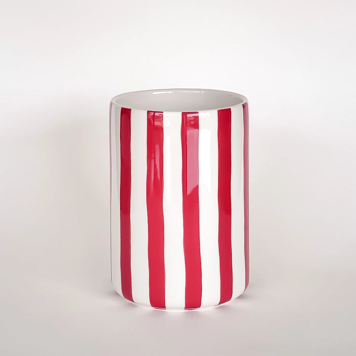 Stripes vase - tramonto red