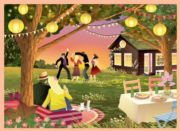 GARDEN PARTY - Puslespill med 1000 brikker