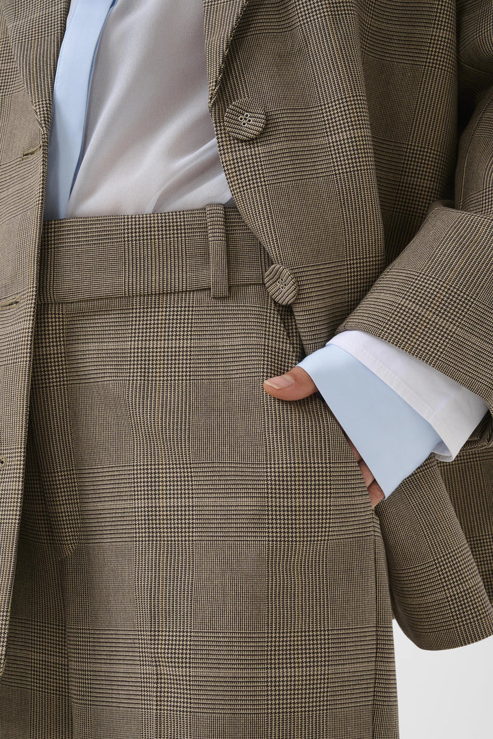 GZevaldi MW pants - Pale khaki check