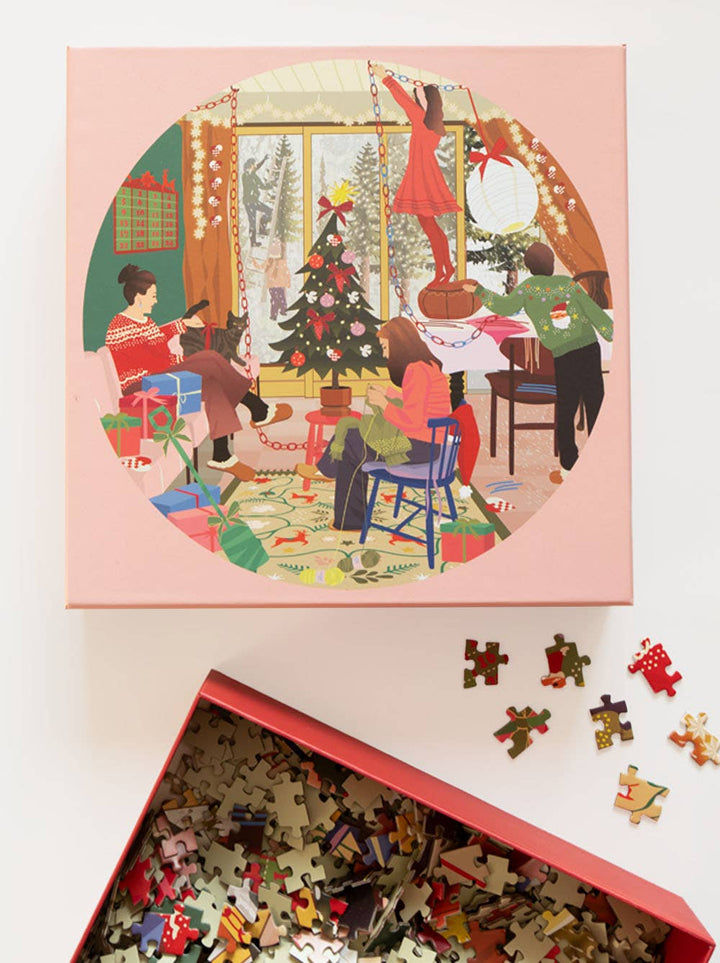 A DAY IN DECEMBER - Rundt puslespill med 1000 brikker