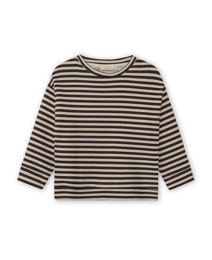 Alvin Ls Stripe Sweatshirt - Coffee Bean / Sandshell