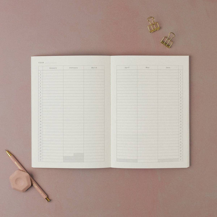 Rhythm Monochrome - Undated Daily Planner