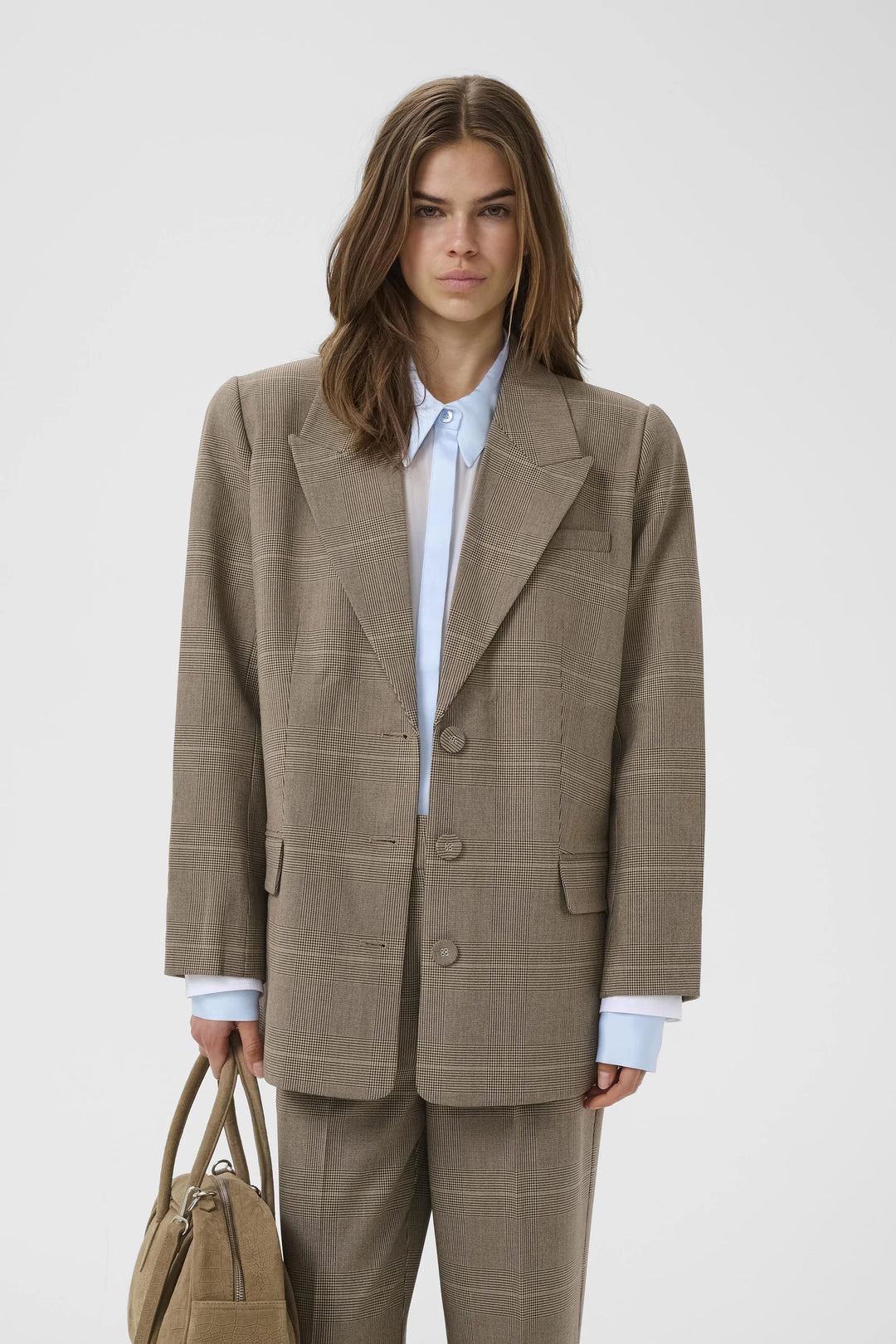 GZevaldi blazer - Pale khaki check