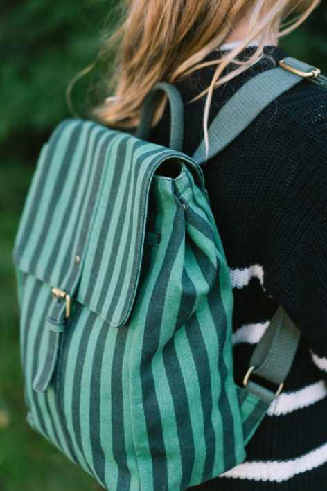 Organic Backpack - Dark green