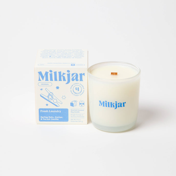 Fresh Laundry - Rain, Cotton &amp; Vanilla - Coconut Soy Candle