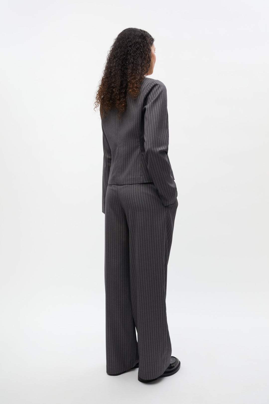 Encroydon Ls Top 7300 - Grey/White Pinstriped