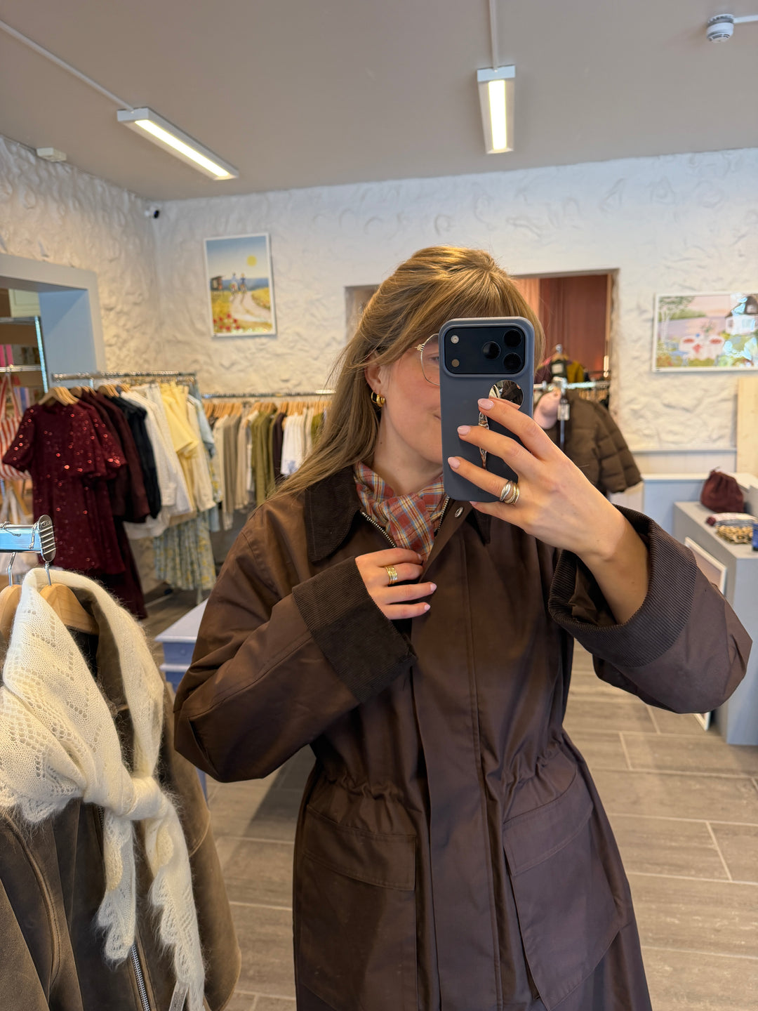 Yasanca Ls Parka Coat S. Noos - Coffee Bean