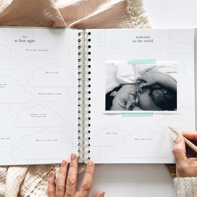 My Baby Book - Baby Memory Book - White
