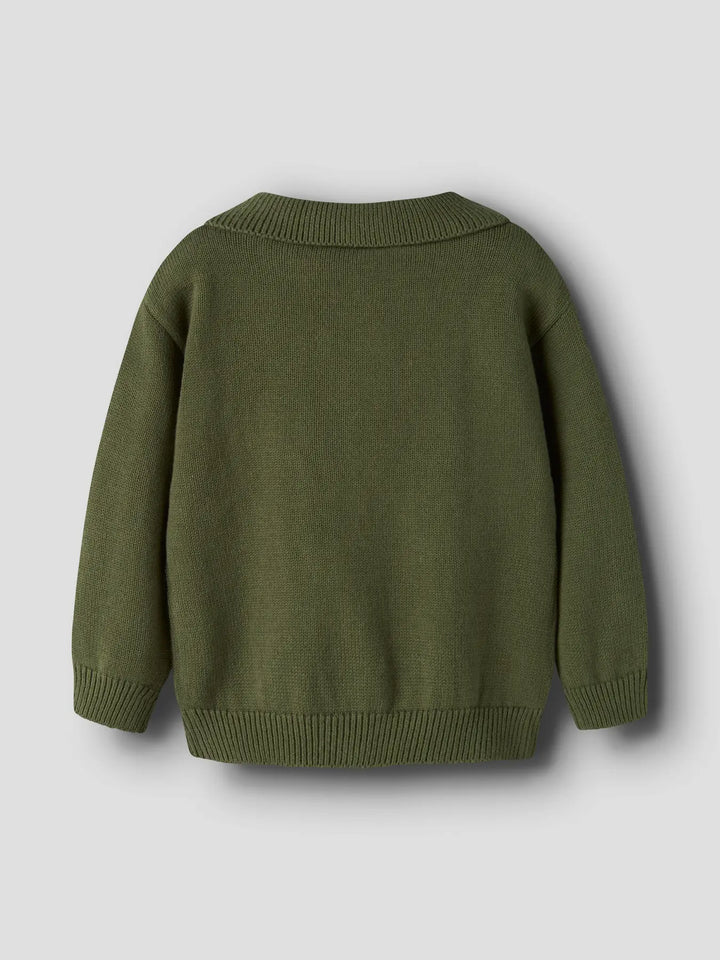 Nmmolo Ls Knit Polo Lil - Cypress