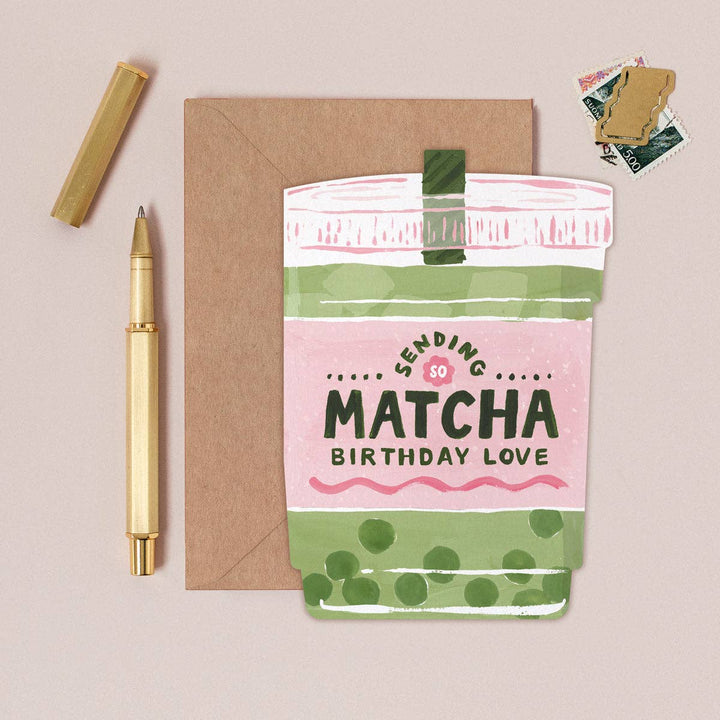 Sending Matcha Birthday Love - Kort