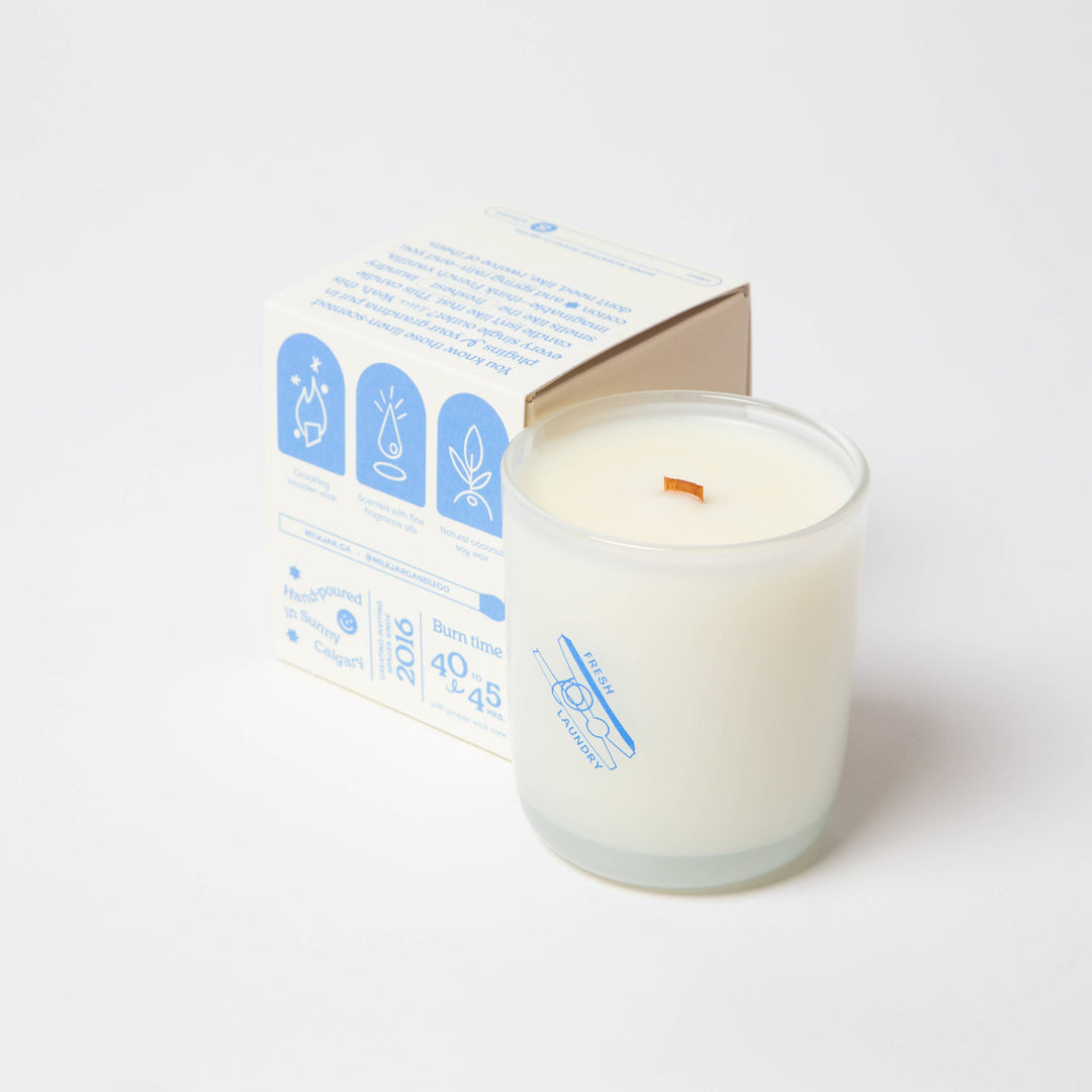 Fresh Laundry - Rain, Cotton &amp; Vanilla - Coconut Soy Candle