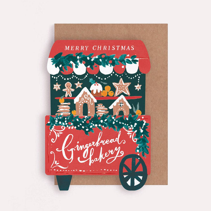 Gingerbread Cart - Julekort