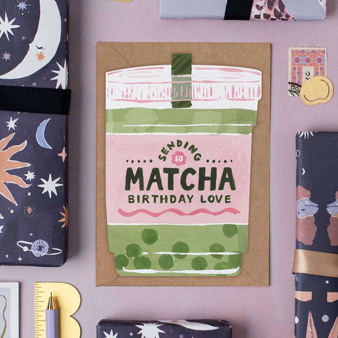 Sending Matcha Birthday Love - Kort