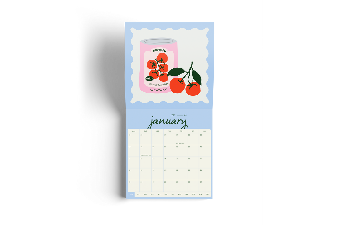 2027 Square Wall Calendar - 30x30cm - Buon Appetito