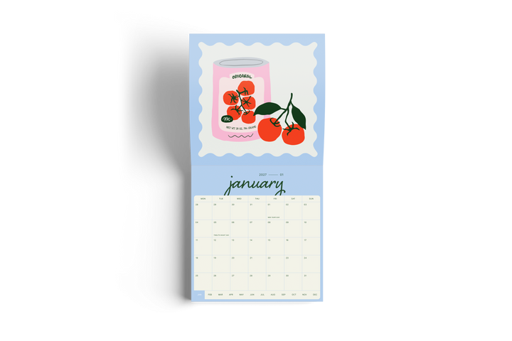 2027 Square Wall Calendar - 30x30cm - Buon Appetito