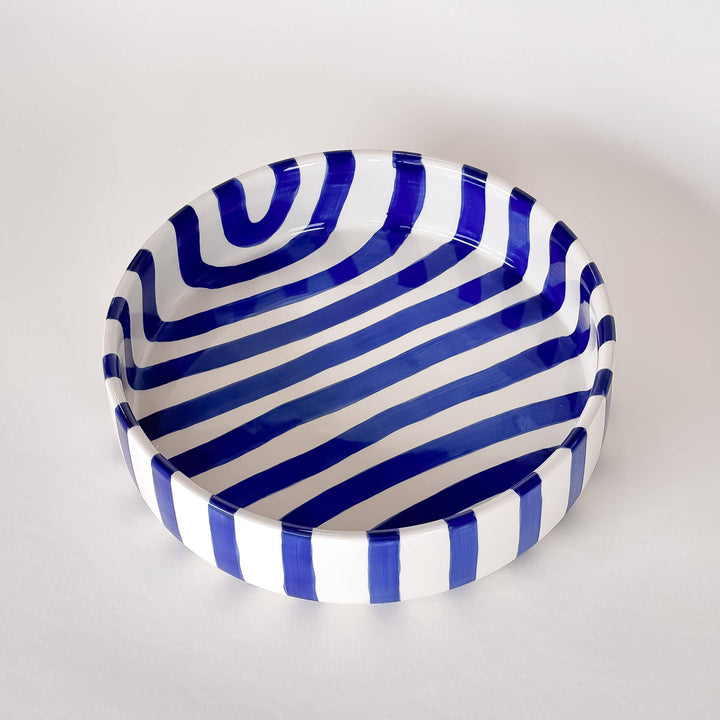 Stripes bolle - stor - Mare blue