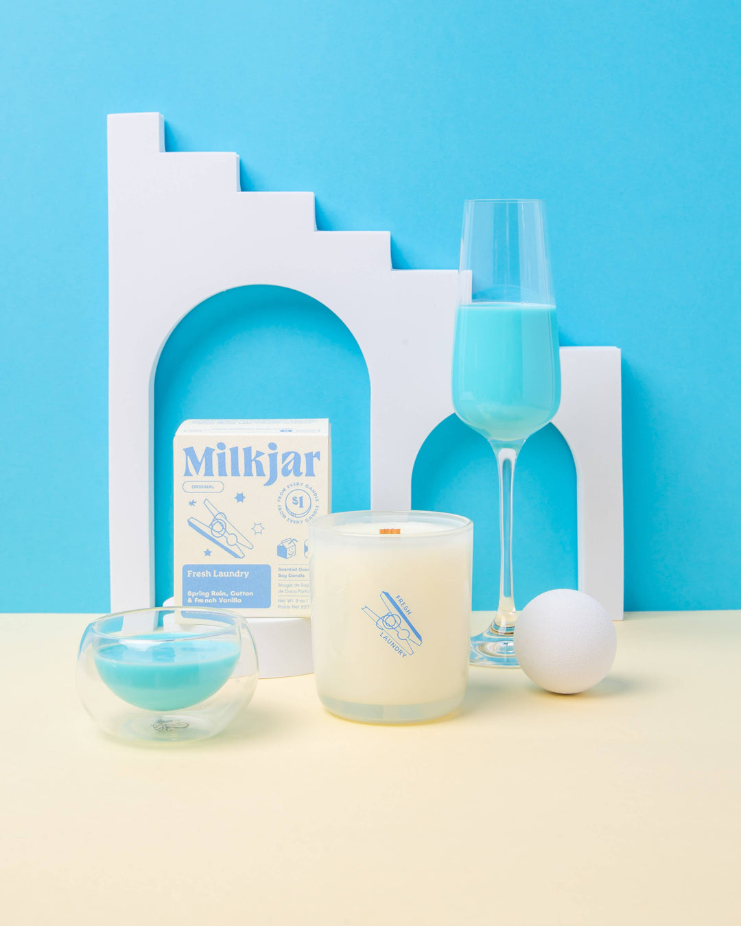 Fresh Laundry - Rain, Cotton &amp; Vanilla - Coconut Soy Candle