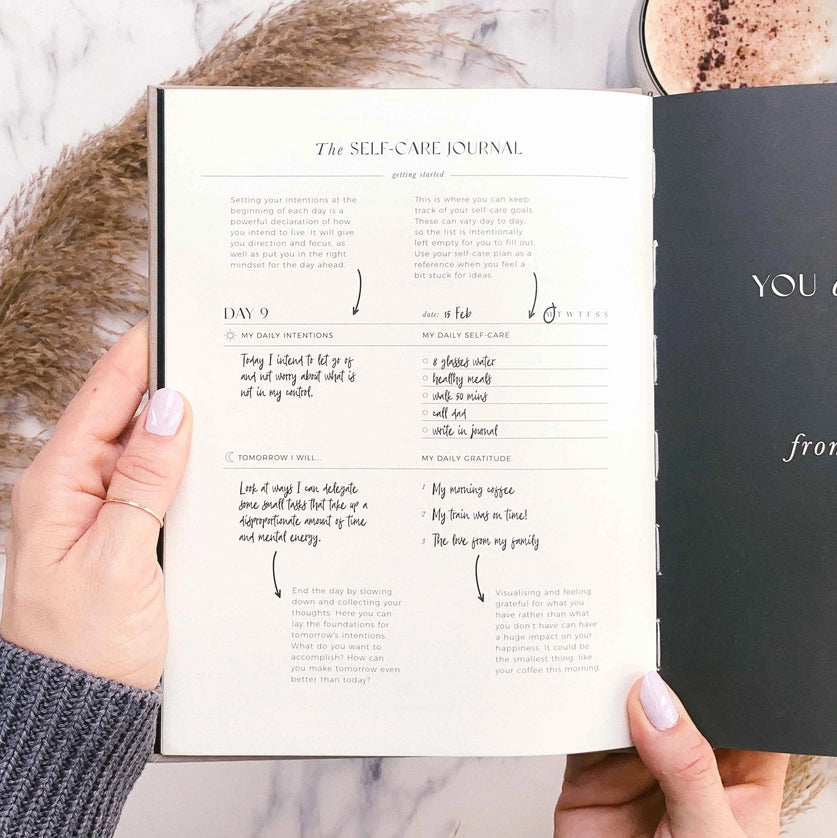 My Daily Self-Care intentions and gratitude journal