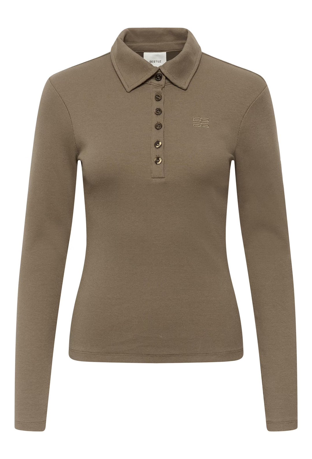 GZdrew ls polo top - Walnut