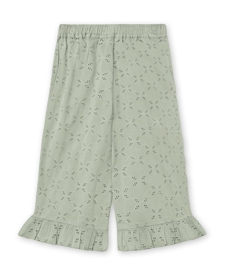 Harper Ruffle Pant - Aqua Gray