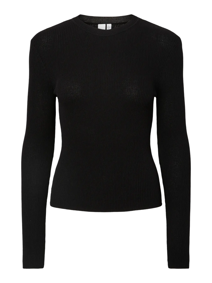 YASZoey LS knit pullover - Black