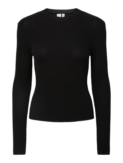 YASZoey LS knit pullover - Black