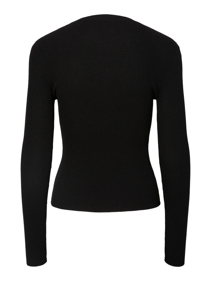 YASZoey LS knit pullover - Black