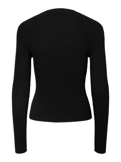YASZoey LS knit pullover - Black
