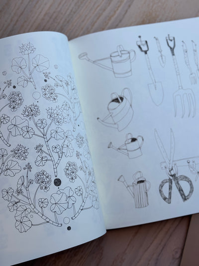 Växter, Fika och Ting - En målarbok för vuxna av Maja-Lisa Bekken